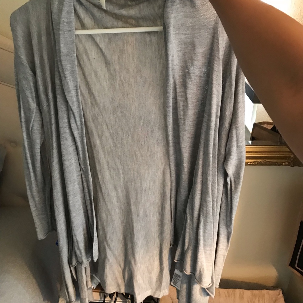 Gray loose cardigan